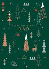 Cool geometric trees christmas card for Dad created by Hotchpotch 
