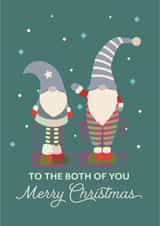 To partners, couple Christmas Gnonks card created by Poppy Lane