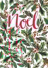 Noel Christmas card created by Lucy Duckham Illustration