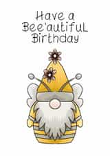 Send Bee’autiful Birthday wishes to the ones you love- hand drawn gnome created by Bonny Shatwell