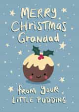 Cute Christmas Card for Grandad - from the grand kids - Little Pudding created by Tilly Bean Loves