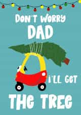 Cute Dad Christmas Card from the baby created by Ginger Peach Design