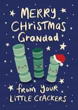 Cute Christmas Card for Grandad - from the grand kids - Three Little Crackers created by Tilly Bean Loves