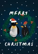 Cute Penguins in the Snow Xmas Card created by Rachael Powick