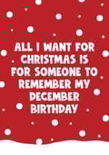 Happy December birthday Christmas theme funny cheeky friend son daughter brother created by Naomi Park