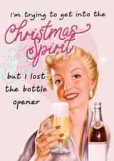 Funny Christmas card- Christmas spirit funny alcohol Christmas card created by Vanilla Frosting Studio