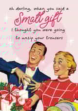 Hilarious and cheeky Christmas card for your significant other- 
Small gift created by Vanilla Frosting Studio
