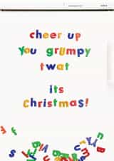 Rude Christmas card for the grumpy person in your life created by Brainbox Candy