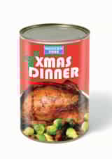 Funny Tin Of Xmas Dinner Christmas Card created by Modern Toss
