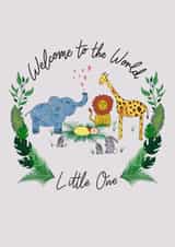 Cute new born baby card - welcome to the world little one created by rachels_type