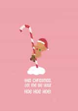 Cheeky Christmas Card for Significant Other Gingerbread Man Pole Dancing created by Oh So Jolie