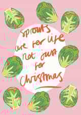 Funny Christmas Card- Sprouts are for Life created by Laura Barnes