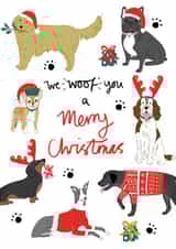 Cute Dog themed Christmas Card created by Laura Barnes