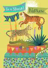 Fun Birthday card for Nephew - Animal Birthday Cake - To A Special Nephew created by Louise Tiler