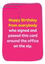 Funny work/office colleague birthday card. created by Norm & Then
