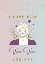 Perfect birthday, thank you, or 'just because' card for your woo woo friend. created by Becky Taylor