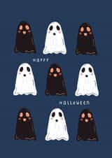 Cute Ghost Halloween card created by Bidds and Bobs Illustration