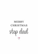 Minimalist Merry Christmas Card For Step Dad created by Kalm Lettering
