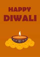 simple Indian celebratory Diwali card created by Khayal