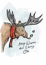 Happy moose created by Esther Maughan