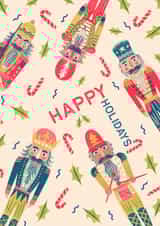 Cute Christmas card featuring Nutcracker created by Grace Andersson