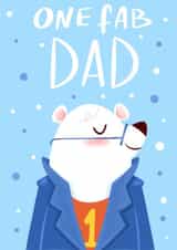 Cute Polar Bear Birthday Card - For Dad - Father's Day Card created by Salomey Draws