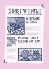Cute Christmas Card - Christmas News, A Cracking Success! created by Sofini Design