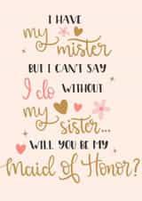 Will You Be My Maid of Honour? Wedding Preparation Card created by Lots of Love, Hannah