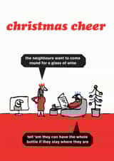 Funny Christmas neighbours card created by Modern Toss