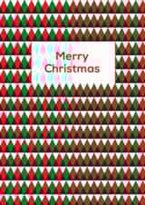 Merry Christmas Card - Geometric Tree Pattern created by Nic Farrell