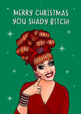 Drag queen Christmas card - bianca del rio card. created by Splendid Scribbles
