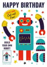 Birthday - For Kids - For Boys - Robot - Cute created by Dalia Clark Design