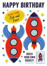 Birthday - For Kids - For Boys - Rocket - Cute created by Dalia Clark Design