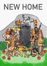 Funny caveman New home card for friends and family created by Sweeting’s Greetings