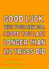 Good Luck in your new job created by Original Fox Cards