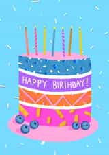 A stylish hand illustrated birthday card for someone special created by Burger Buns Cards