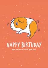 Popcorning Guinea Pig Birthday Card created by Goofy Guineas