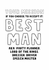 Best Man - Groomsman - Bridegroom - Wedding Entourage - Stag do - Groom Marriage created by The Blunt Badger