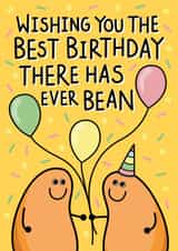 Cute Baked Bean Birthday Card created by Jampuppy Design Studio