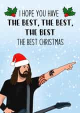 Christmas Dave Grohl card created by Bethany Draws Things