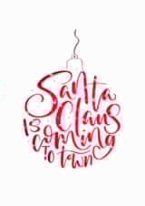 Bauble Santa Christmas card created by Magpie Designs UK