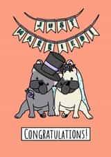 Cute Wedding Celebration card for French Bulldog lovers! created by Natalie Tuck