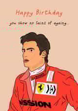 F1 Carlos Sainz Birthday Card - Formula One - You show no Sainz of Ageing created by Caitlin Hollick