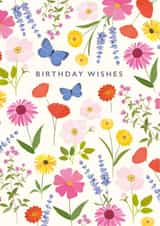 Pretty Floral Birthday Wishes created by Klara Hawkins