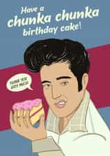 Elvis birthday pun card created by Shell Bell Draws