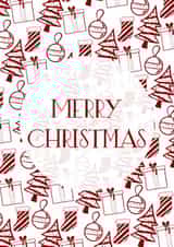 Merry Christmas pattern card created by Emma Curthoys