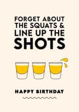 Funny birthday card for the gym bunny in your life who still likes to party. created by Pig + Plums