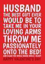 Naughty Valentine's Card For Husband - Throw Me On The Bed Joke created by @Cupsie's Creations