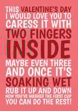 Naughty Valentine's Day Card - Washing The Pots Joke created by @Cupsie's Creations