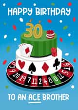 Fun Casino Inspired 30th Birthday Card for Brother created by Running with Scissors